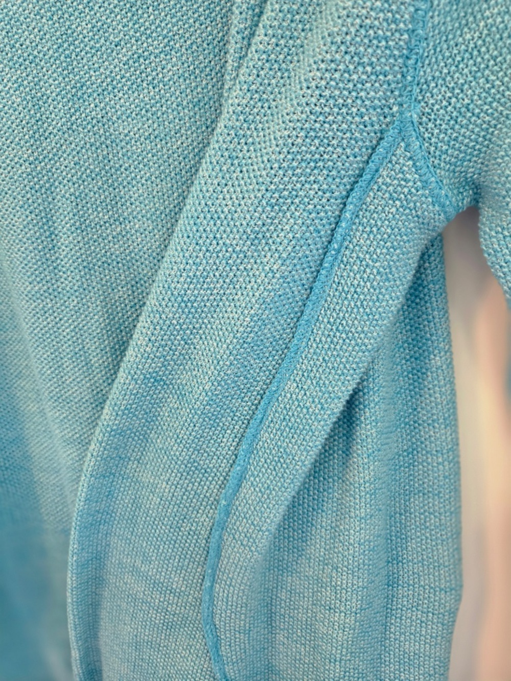 Cotton Country sweater 100% Cotton XL blue crew neck ribbed coastal nautical - Picture 10 of 11